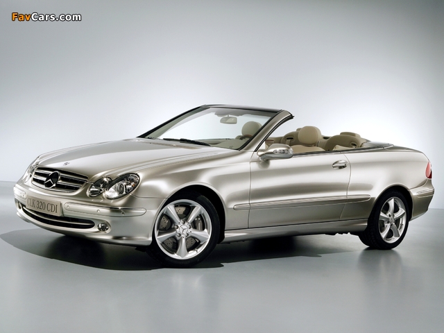 Mercedes-Benz CLK 320 CDI Cabrio (A209) 2005–10 wallpapers (640 x 480)