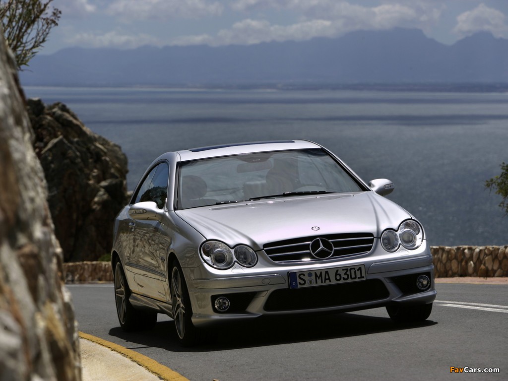 Mercedes-Benz CLK 63 AMG (C209) 2006–09 wallpapers (1024 x 768)