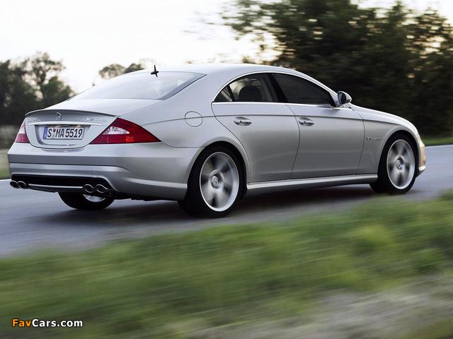 Mercedes-Benz CLS 55 AMG (C219) 2005–10 pictures (640 x 480)