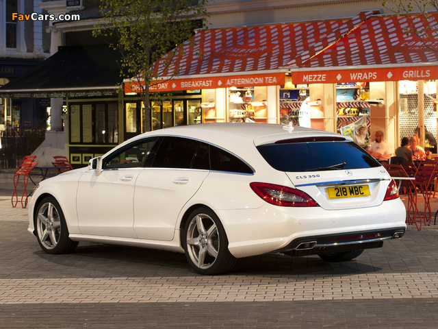 Mercedes-Benz CLS 350 CDI Shooting Brake AMG Sports Package UK-spec (X218) 2012 images (640 x 480)