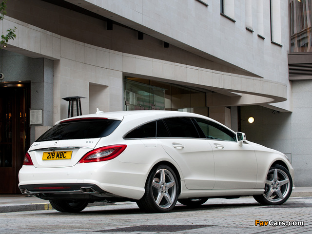 Mercedes-Benz CLS 350 CDI Shooting Brake AMG Sports Package UK-spec (X218) 2012 images (640 x 480)