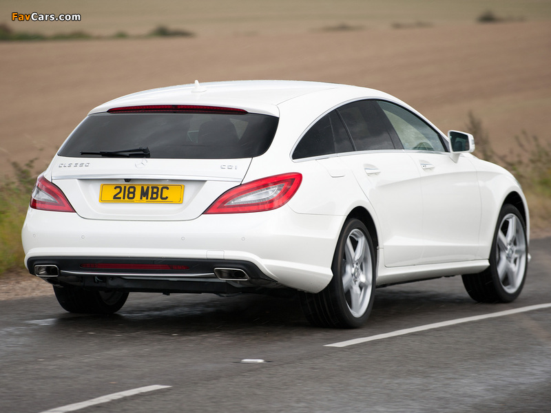 Mercedes-Benz CLS 350 CDI Shooting Brake AMG Sports Package UK-spec (X218) 2012 wallpapers (800 x 600)