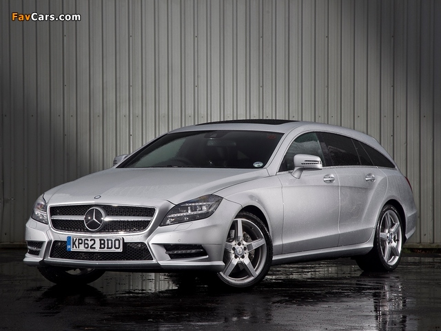 Mercedes-Benz CLS 350 CDI Shooting Brake AMG Sports Package UK-spec (X218) 2012 wallpapers (640 x 480)
