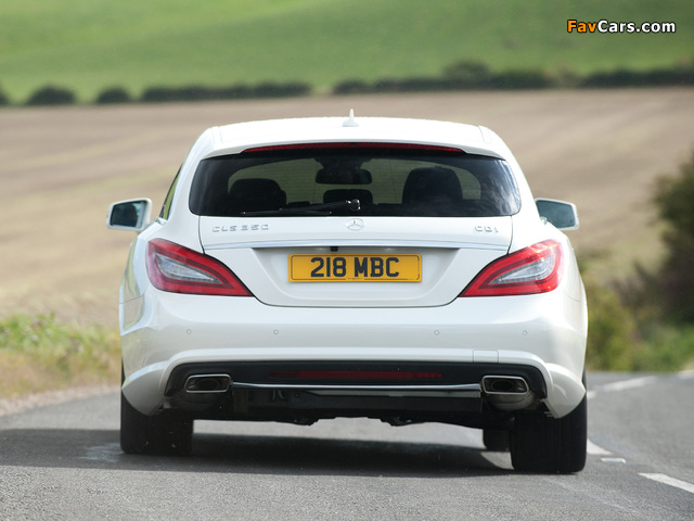 Mercedes-Benz CLS 350 CDI Shooting Brake AMG Sports Package UK-spec (X218) 2012 wallpapers (640 x 480)
