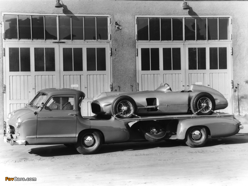 Mercedes-Benz Blue Wonder Transporter 1954 wallpapers (800 x 600)
