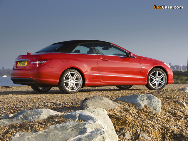 Images of Mercedes-Benz E 250 CGI Cabrio AMG Sports Package UK-spec (A207) 2010–12 (640 x 480)