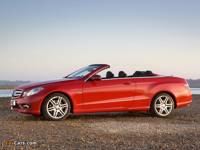 Images of Mercedes-Benz E 250 CGI Cabrio AMG Sports Package UK-spec (A207) 2010–12 (640 x 480)