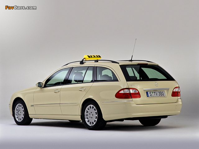 Mercedes-Benz E 220 CDI Estate Taxi (S211) 2002–06 images (640 x 480)