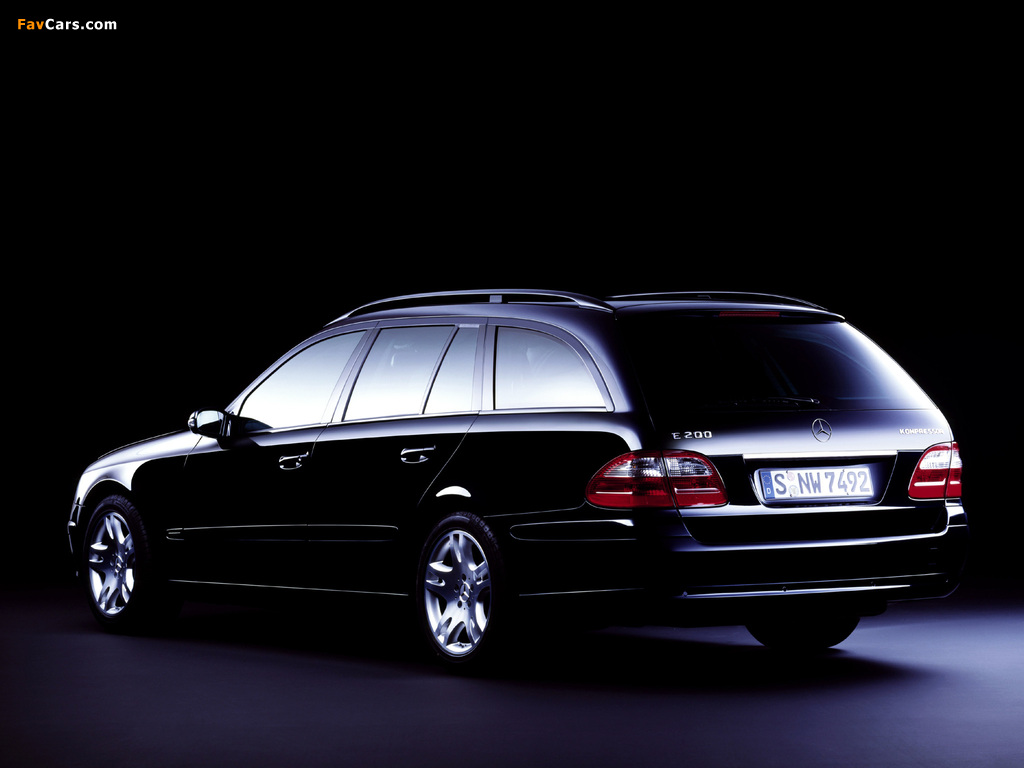 Mercedes-Benz E 200 Kompressor Estate (S211) 2002–06 photos (1024 x 768)