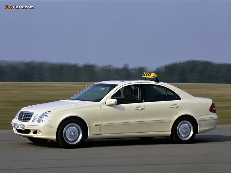 Mercedes-Benz E 220 CDI Taxi (W211) 2002–06 pictures (800 x 600)