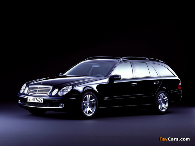 Mercedes-Benz E 200 Kompressor Estate (S211) 2002–06 wallpapers (640 x 480)