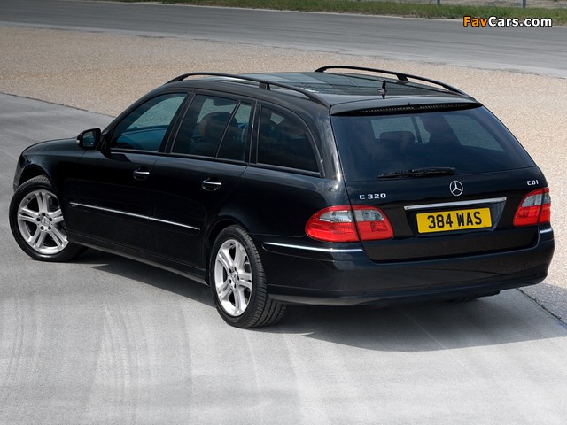 Mercedes-Benz E 320 CDI Estate UK-spec (S211) 2006–09 photos (640 x 480)