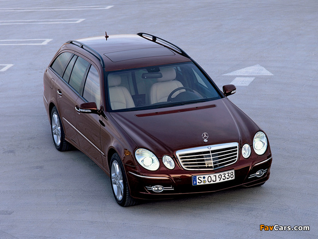 Mercedes-Benz E 320 CDI Estate (S211) 2006–09 wallpapers (640 x 480)