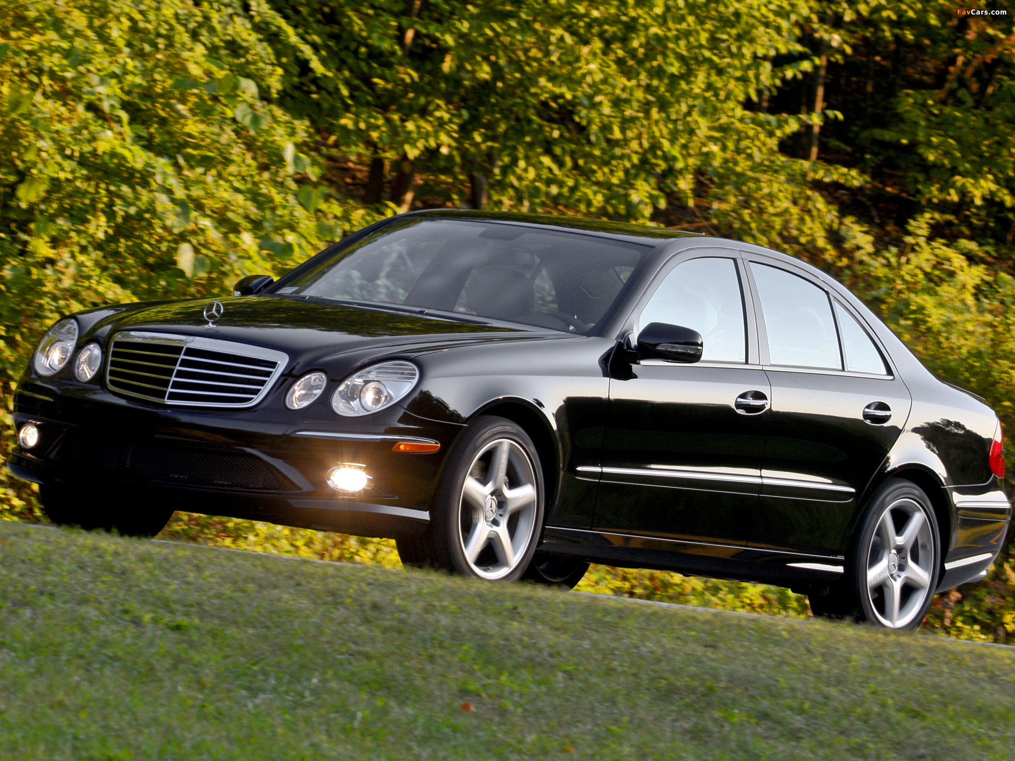 Mercedes-Benz E 350 4MATIC US-spec (W211) 2006–09 wallpapers (2048 x 1536)