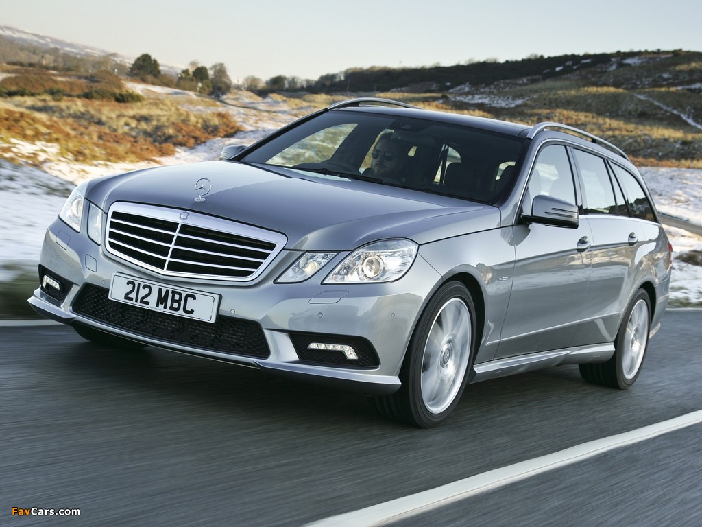 Mercedes-Benz E 250 CDI AMG Sports Package Estate UK-spec (S212) 2009–12 wallpapers (1024 x 768)