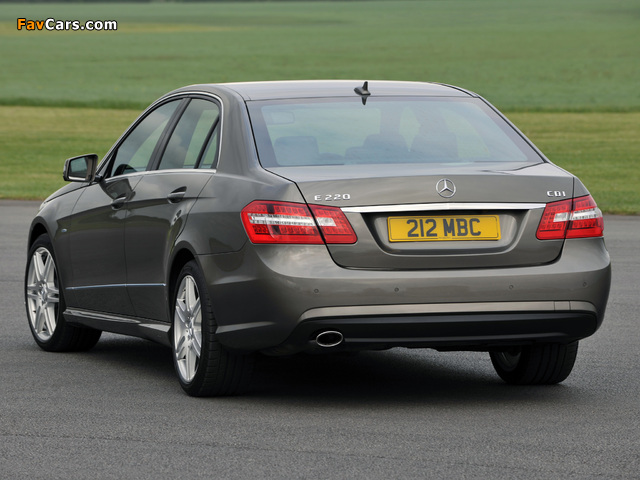 Mercedes-Benz E 220 CDI AMG Sports Package UK-spec (W212) 2009–12 wallpapers (640 x 480)