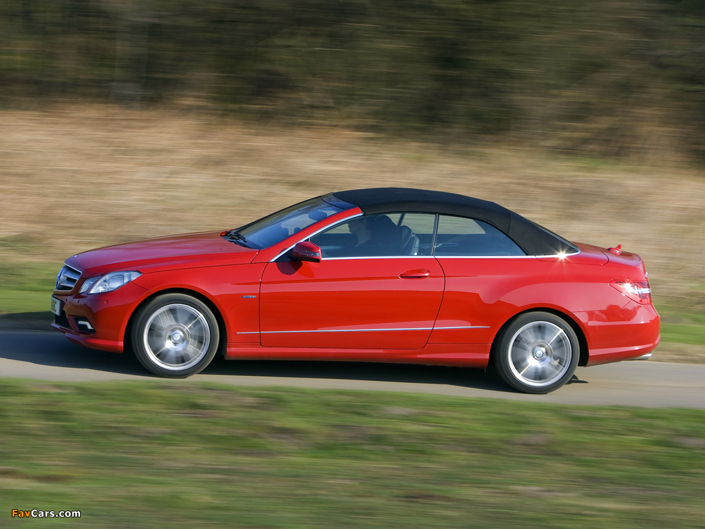 Mercedes-Benz E 250 CGI Cabrio AMG Sports Package UK-spec (A207) 2010–12 images (1024 x 768)