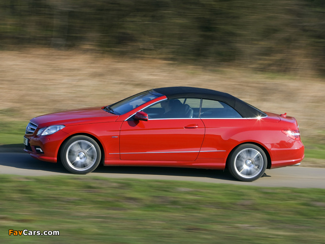 Mercedes-Benz E 250 CGI Cabrio AMG Sports Package UK-spec (A207) 2010–12 images (640 x 480)
