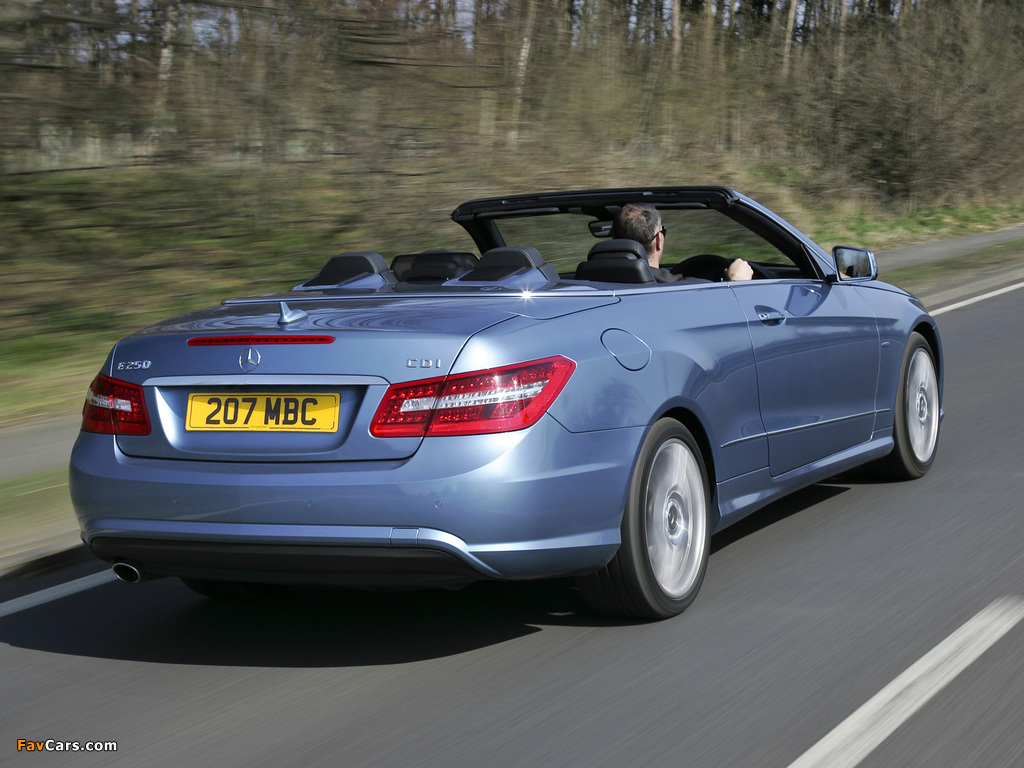 Mercedes-Benz E 250 CDI Cabrio AMG Sports Package UK-spec (A207) 2010–12 images (1024 x 768)
