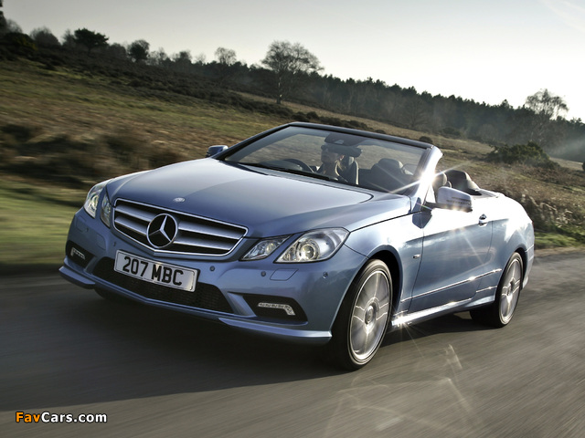 Mercedes-Benz E 250 CDI Cabrio AMG Sports Package UK-spec (A207) 2010–12 photos (640 x 480)