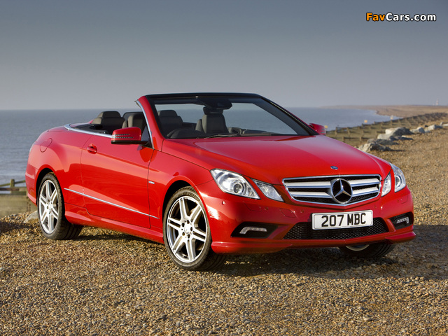 Mercedes-Benz E 250 CGI Cabrio AMG Sports Package UK-spec (A207) 2010–12 pictures (640 x 480)