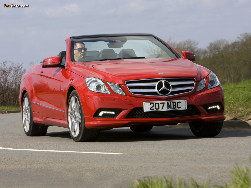 Mercedes-Benz E 250 CGI Cabrio AMG Sports Package UK-spec (A207) 2010–12 pictures (1024 x 768)
