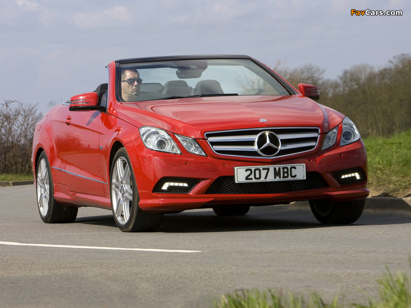 Mercedes-Benz E 250 CGI Cabrio AMG Sports Package UK-spec (A207) 2010–12 pictures (800 x 600)