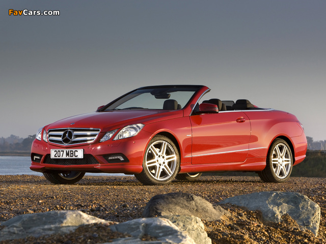 Mercedes-Benz E 250 CGI Cabrio AMG Sports Package UK-spec (A207) 2010–12 pictures (640 x 480)