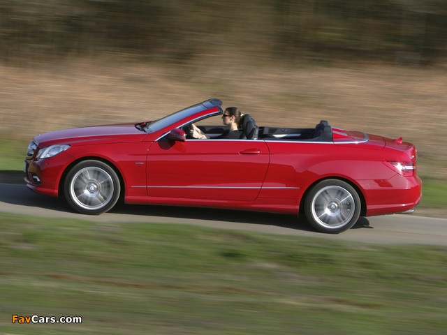 Mercedes-Benz E 250 CGI Cabrio AMG Sports Package UK-spec (A207) 2010–12 wallpapers (640 x 480)