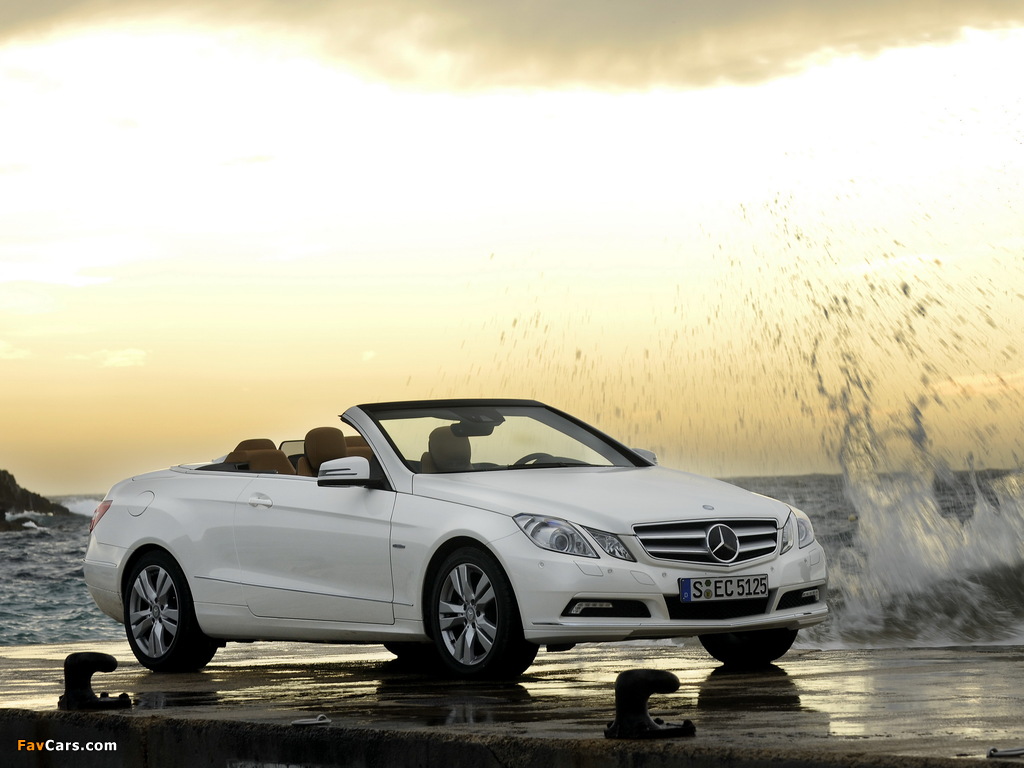 Mercedes-Benz E 250 CGI Cabrio (A207) 2010–12 wallpapers (1024 x 768)