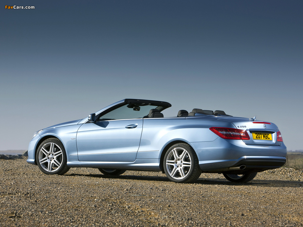 Photos of Mercedes-Benz E 250 CDI Cabrio AMG Sports Package UK-spec (A207) 2010–12 (1024 x 768)