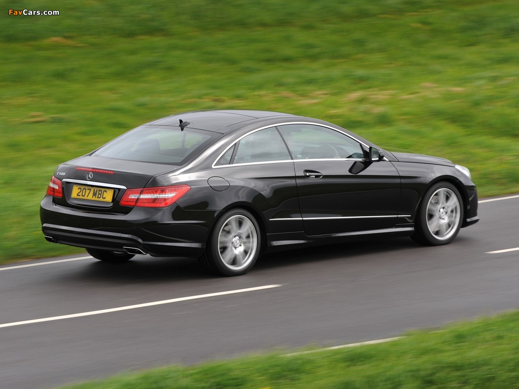 Pictures of Mercedes-Benz E 500 Coupe AMG Sports Package UK-spec (C207) 2009–12 (1024 x 768)