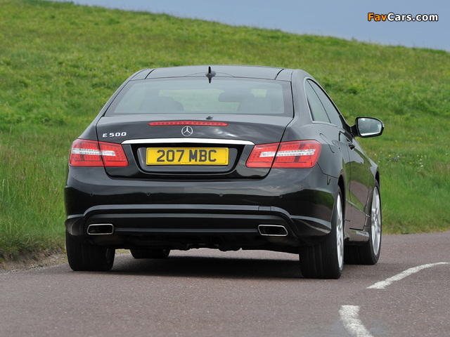 Pictures of Mercedes-Benz E 500 Coupe AMG Sports Package UK-spec (C207) 2009–12 (640 x 480)