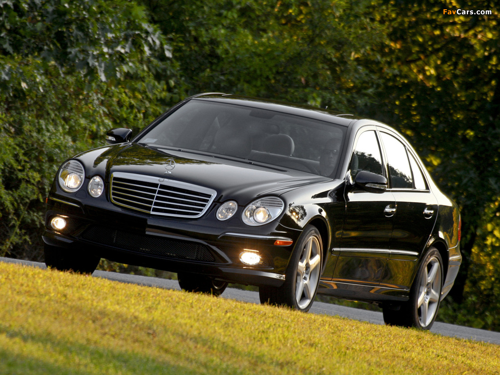 Mercedes-Benz E 350 4MATIC US-spec (W211) 2006–09 wallpapers (1024 x 768)