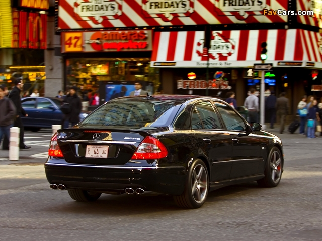 Mercedes-Benz E 63 AMG US-spec (W211) 2007–09 wallpapers (640 x 480)