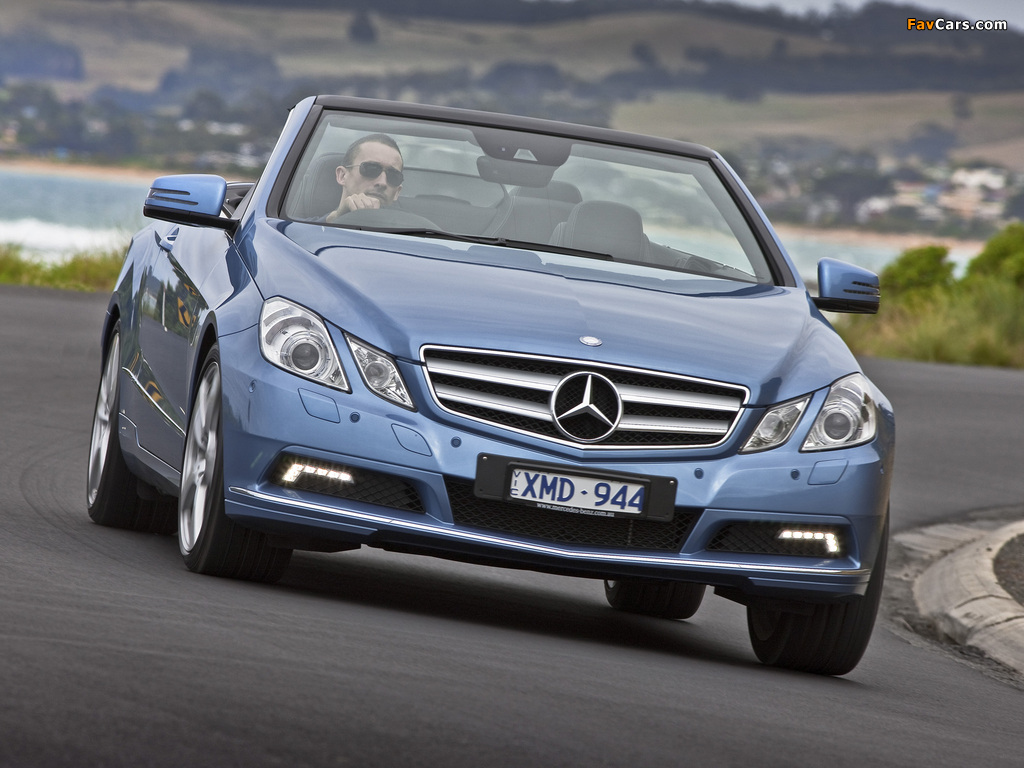 Mercedes-Benz E 350 Cabrio AU-spec (A207) 2010–12 wallpapers (1024 x 768)