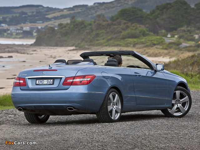 Mercedes-Benz E 350 Cabrio AU-spec (A207) 2010–12 wallpapers (640 x 480)