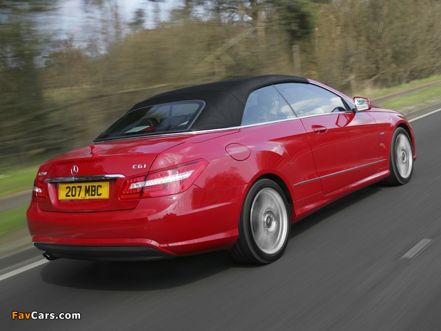 Mercedes-Benz E 250 CGI Cabrio AMG Sports Package UK-spec (A207) 2010–12 wallpapers (640 x 480)