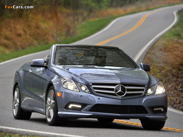 Mercedes-Benz E 550 Cabrio AMG Sports Package (A207) 2010–12 wallpapers (640 x 480)