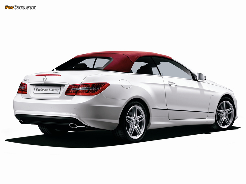 Mercedes-Benz E 350 BlueEfficiency Cabrio Exclusive Limited (A207) 2012 wallpapers (800 x 600)