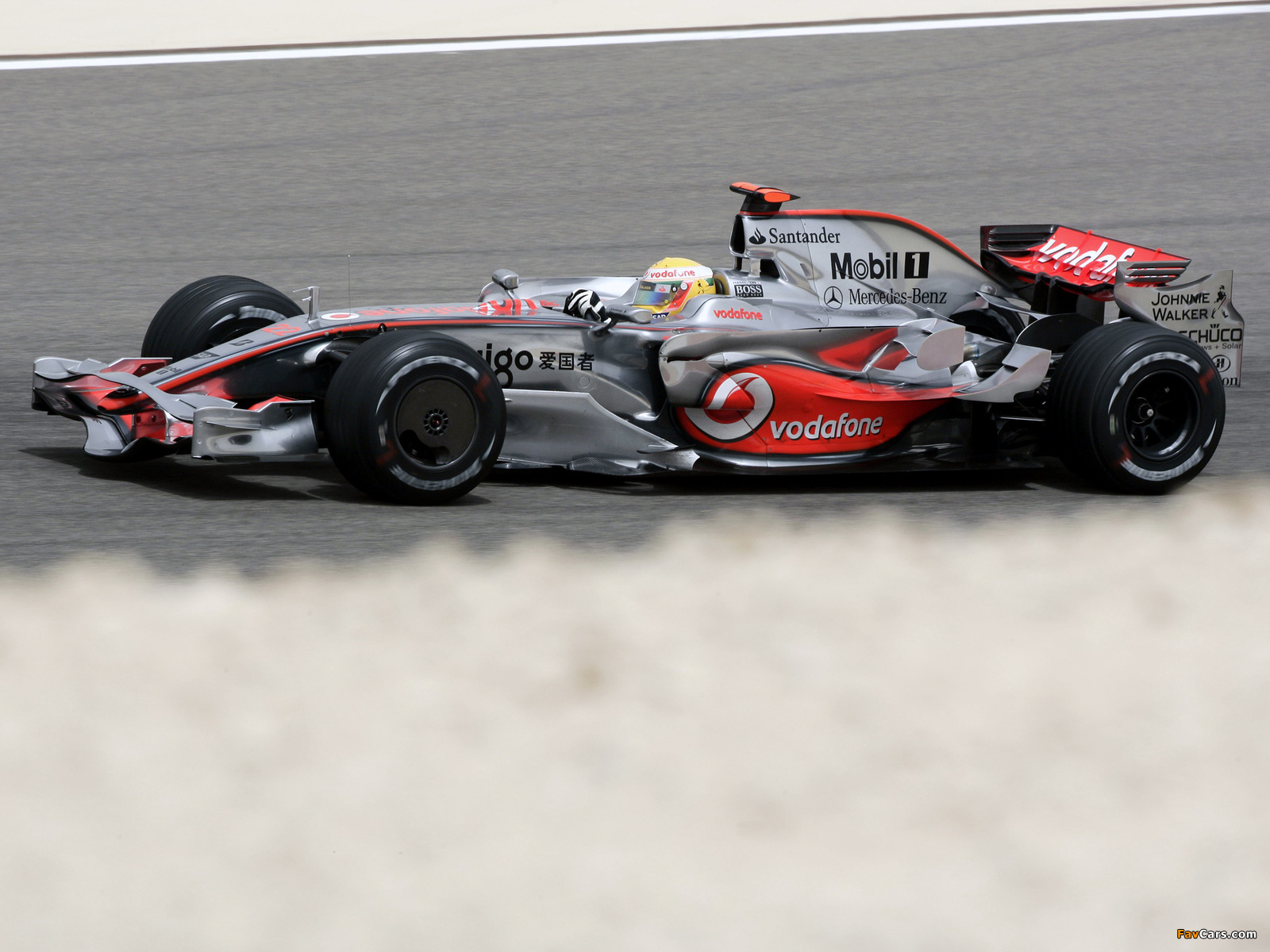 McLaren Mercedes-Benz MP4-23 2008 wallpapers (1600 x 1200)