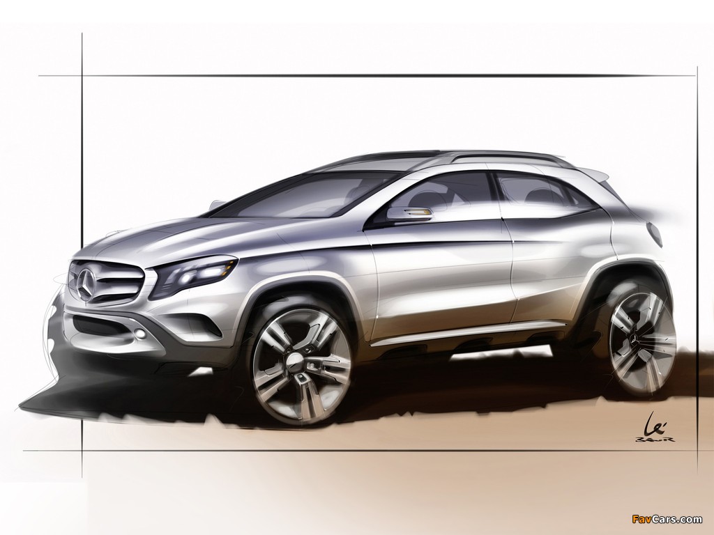 Images of Sketch Mercedes-Benz GLA-Klasse 2013 (1024 x 768)
