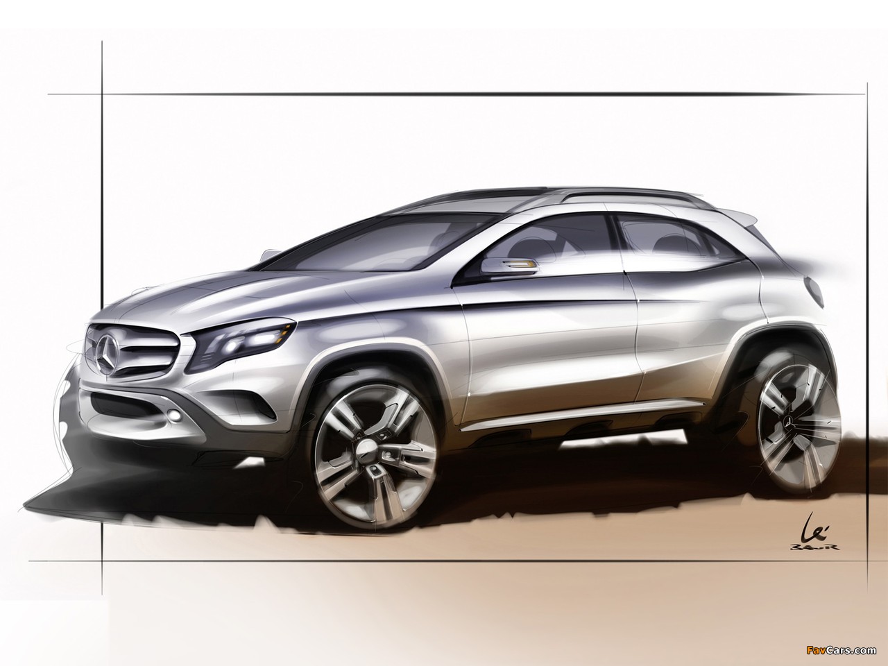 Images of Sketch Mercedes-Benz GLA-Klasse 2013 (1280 x 960)