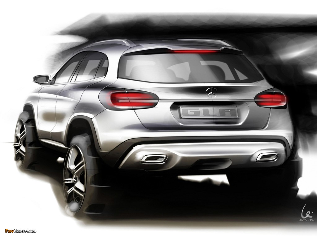 Sketch Mercedes-Benz GLA-Klasse 2013 wallpapers (1024 x 768)