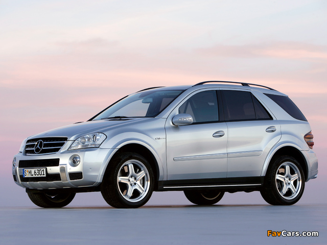 Mercedes-Benz ML 63 AMG (W164) 2006–08 wallpapers (640 x 480)