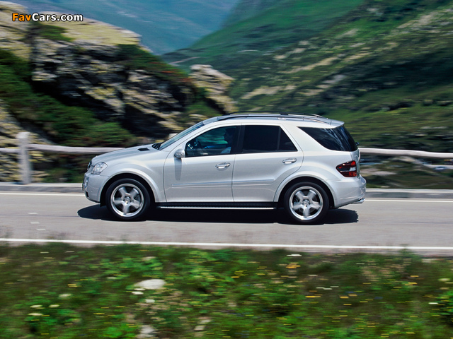 Mercedes-Benz ML 63 AMG (W164) 2006–08 wallpapers (640 x 480)