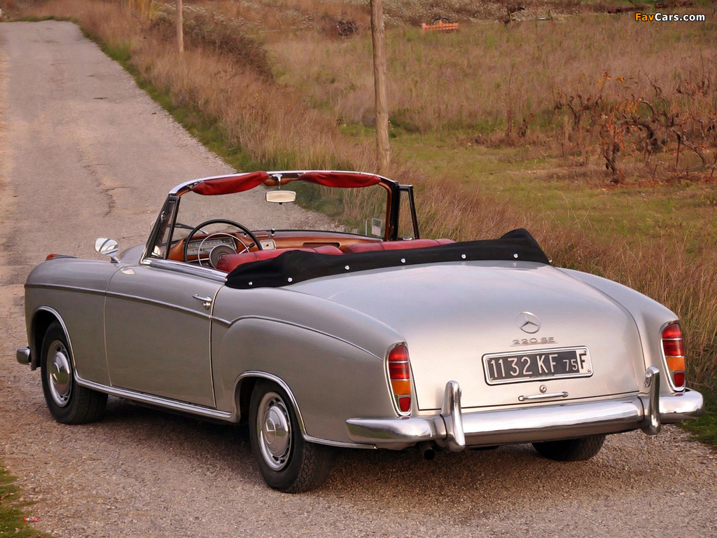 Mercedes-Benz 220 SE Cabrio (W128) 1958–60 photos (1024 x 768)