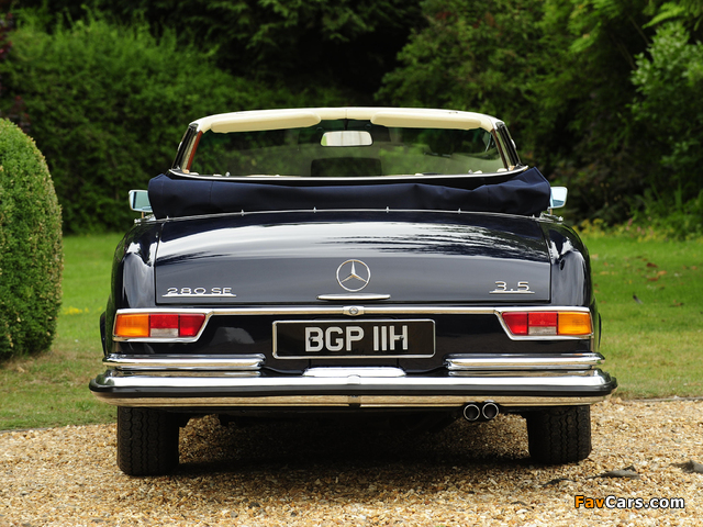 Mercedes-Benz 280 SE 3.5 Cabriolet UK-spec (W111) 1969–71 pictures (640 x 480)