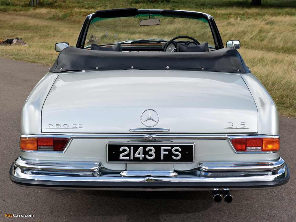Photos of Mercedes-Benz 280 SE Cabriolet UK-spec (W111) 1967–71 (1024 x 768)