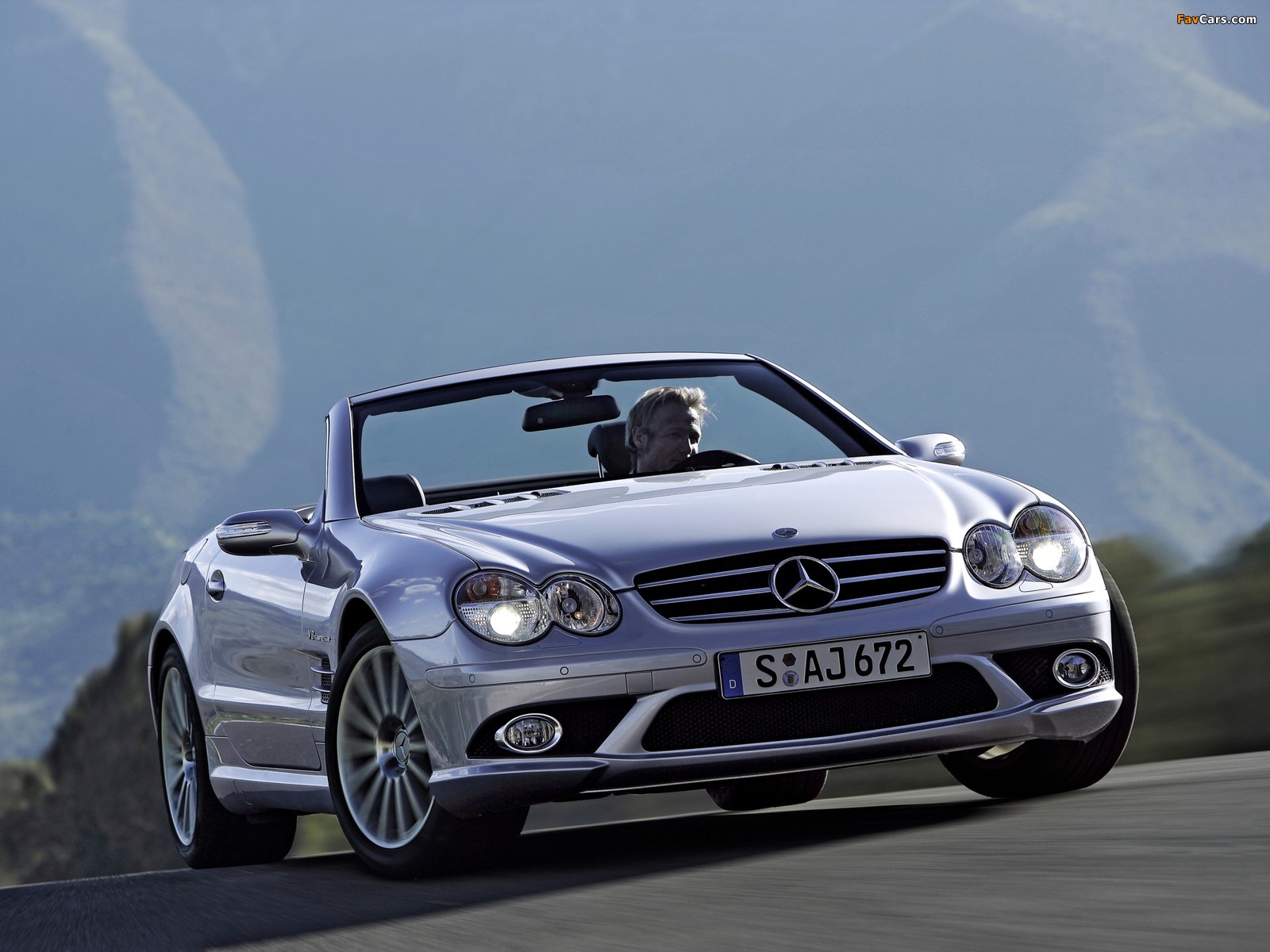 Mercedes-Benz SL 55 AMG (R230) 2001–08 wallpapers (1600 x 1200)